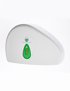 Modular Jumbo with Stub Toilet Roll Dispenser White/Green
